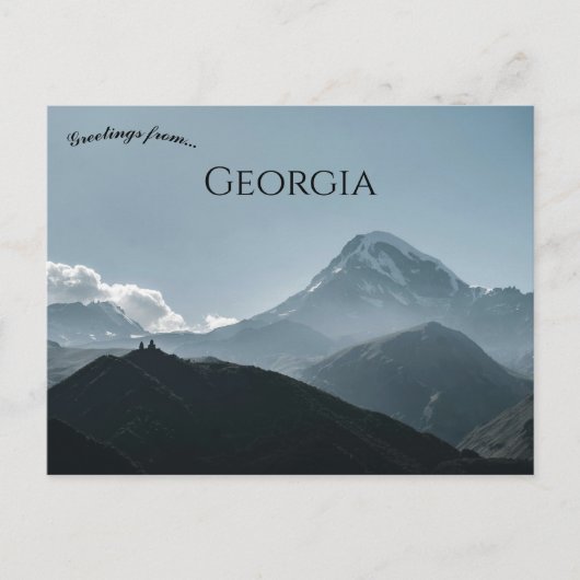 Een Uitzicht van Stepantsminda, voorheen Kazbegi G Briefkaart (Voorkant)