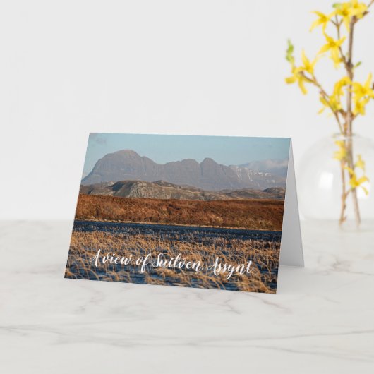 Een uitzicht van Suilven, Assynt, gepersonaliseerd Kaart (Gele Bloem)