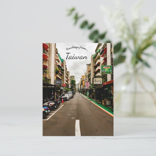 Een Uitzicht van Taipei Briefkaart (Staand voorkant)