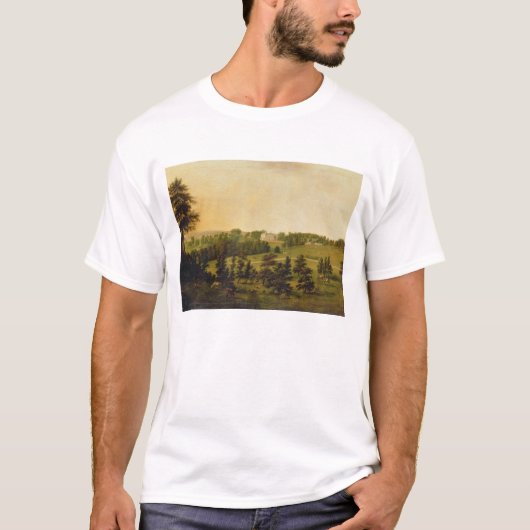 Een Uitzicht van Tapeley Park, Instow, Noord-Devon T-shirt (Voorkant)