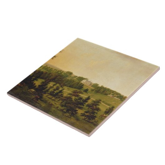 Een Uitzicht van Tapeley Park, Instow, Noord-Devon Tegeltje (Zijkant)