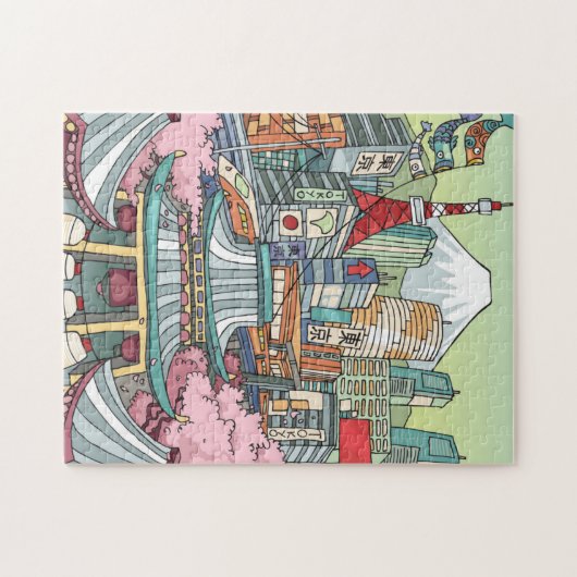 Een Uitzicht van Tokio Legpuzzel (Horizontaal)