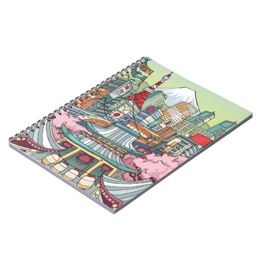 Een Uitzicht van Tokio Notitieboek (Linkerzijde)