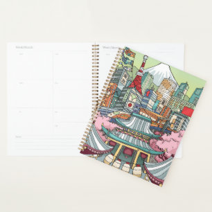 Een Uitzicht van Tokio Planner