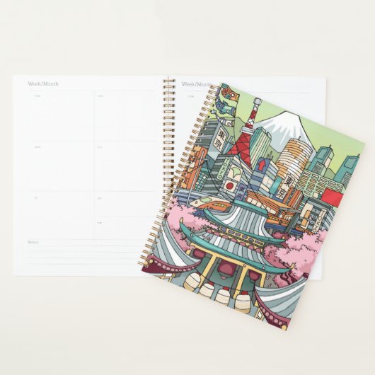 Een Uitzicht van Tokio Planner (Display)