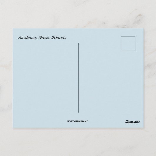 Een Uitzicht van Torshavn Faeröer Briefkaart (Achterkant)