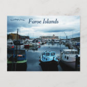 Een Uitzicht van Torshavn Faeröer Briefkaart (Voorkant)