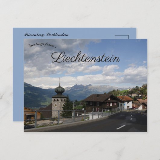 Een Uitzicht van Triesenberg Liechtenstein Briefkaart (Voorkant / Achterkant)