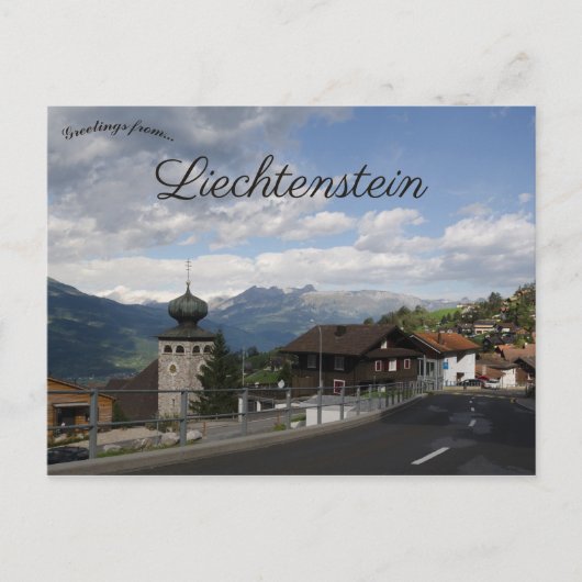 Een Uitzicht van Triesenberg Liechtenstein Briefkaart (Voorkant)