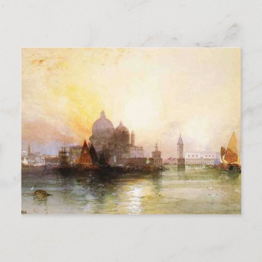 Een Uitzicht van Venetië Briefkaart (Voorkant)