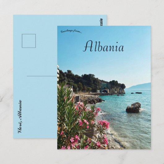 Een Uitzicht van Vlorë Albanië Briefkaart (Voorkant / Achterkant)