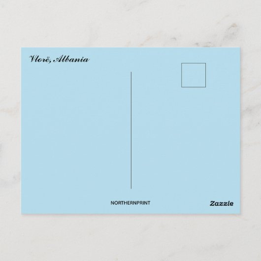Een Uitzicht van Vlorë Albanië Briefkaart (Achterkant)