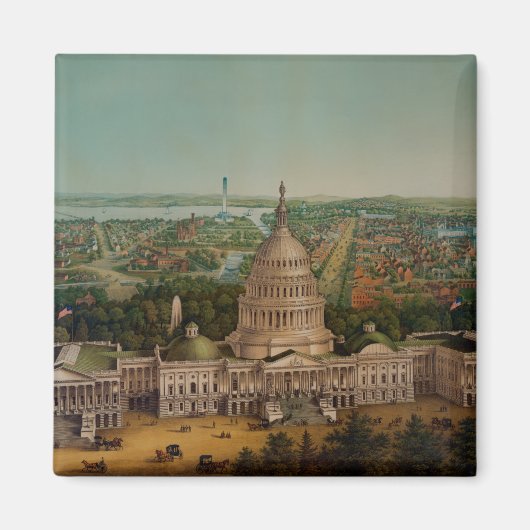 Een Uitzicht van Washington DC Magneet (Voorkant)