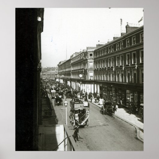 Een Uitzicht van Westbourne Grove, Londen Poster (Voorkant)