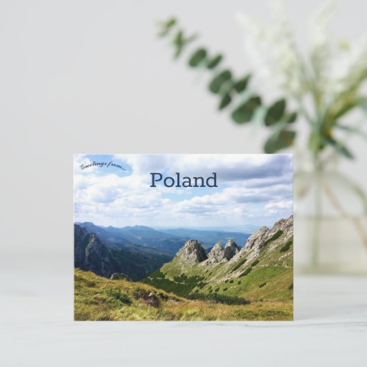 Een Uitzicht van Zakopane Polen Briefkaart (Staand voorkant)