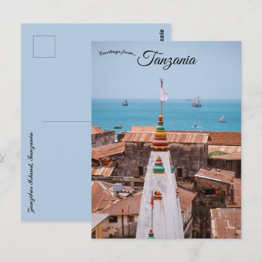 Een Uitzicht van Zanzibar Island Tanzania Briefkaart (Voorkant / Achterkant)