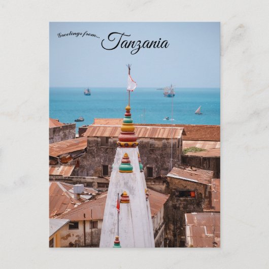 Een Uitzicht van Zanzibar Island Tanzania Briefkaart (Voorkant)
