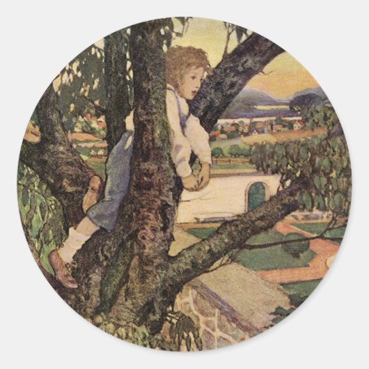 Een uitzicht vanuit de bomen door Jessie Willcox S Ronde Sticker (Voorkant)