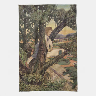 Een uitzicht vanuit de bomen door Jessie Willcox S Theedoek