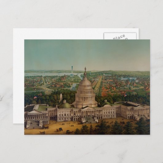 een Uitzicht Washington DC Briefkaart (Voorkant / Achterkant)