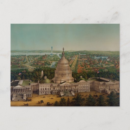 een Uitzicht Washington DC Briefkaart (Voorkant)
