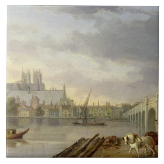 Een Uitzicht Westminster Bridge en de Abbey van de Tegeltje (Voorkant)