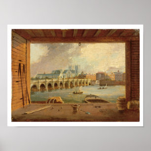 Een Uitzicht Westminster Bridge (olie op het panee Poster