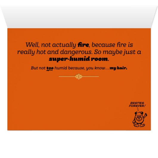 Een ultieme (grappige) verklaring van vriendschapp (Binenzijde Horizontaal (Onderkant))