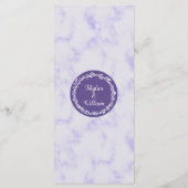 Een Ultra Violet Wedding Eenvoudig Menu Receptie (Achterkant)