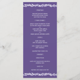 Een Ultra Violet Wedding Eenvoudig Menu Receptie