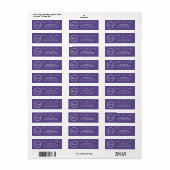 Een ultra violette bruiloft Paarse Save the Date Etiket (Full Sheet)
