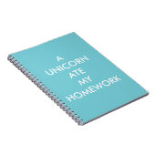 EEN UNICORN ATE MY HOMEWORK Notitieboek (Rechterzijde)