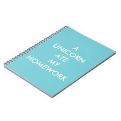 EEN UNICORN ATE MY HOMEWORK Notitieboek (Linkerzijde)