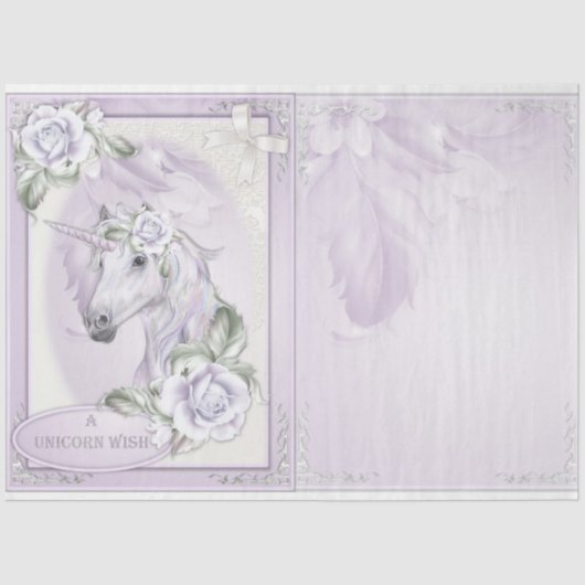 Een Unicorn Fantasy Series Design 2 Tissuepapier (Voorkant)