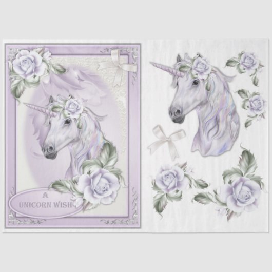 Een Unicorn Fantasy Series Design 5 Tissuepapier (Voorkant)