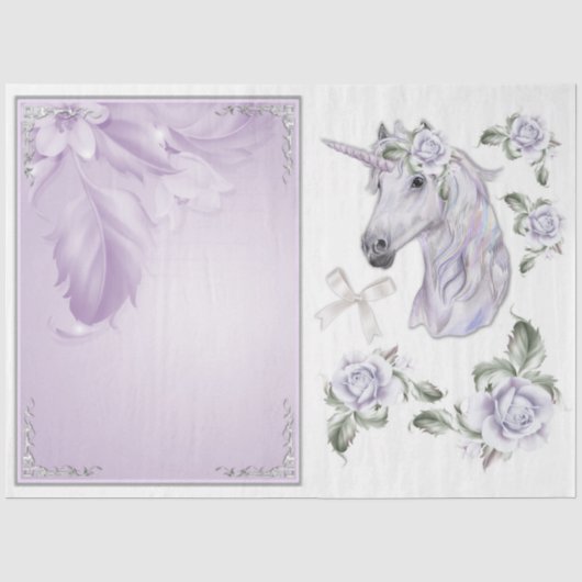 Een Unicorn Fantasy Series Design 7 Tissuepapier (Voorkant)