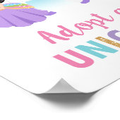 Een 'Unicorn Sign Birthday Party Activity Game' aa Poster (Hoek)