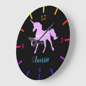 Een Unicorn Square Wall Clock Grote Klok (Hoek)