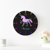 Een Unicorn Square Wall Clock Grote Klok (Huis)