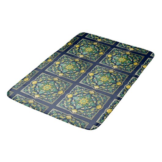 💛💚💙 Een uniek Azulejo-meesterwerk Badmat (Gekanteld)
