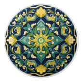 💚 Een uniek Azulejo meesterwerk Keramische Knop (Voorkant)
