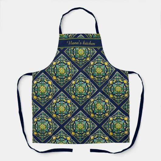 💚 Een uniek Azulejo meesterwerk Schort (Voorkant)