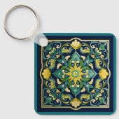 💚 Een uniek Azulejo meesterwerk Sleutelhanger (Voorkant)