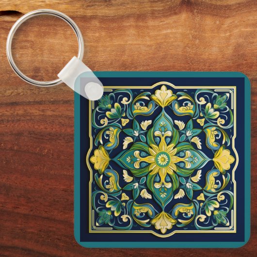 💚 Een uniek Azulejo meesterwerk Sleutelhanger (Voorkant)