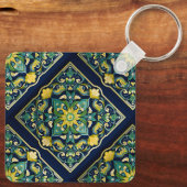 💚 Een uniek Azulejo meesterwerk Sleutelhanger (Achterkant)