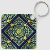 💚 Een uniek Azulejo meesterwerk Sleutelhanger (Achterkant)