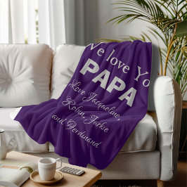 Een uniek cadeau voor papa of Pop. Eenvoudig gebru Fleece Deken