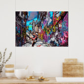 Een uniek Collectie van de Straatkunst: Graffiti,  Poster (Keuken)