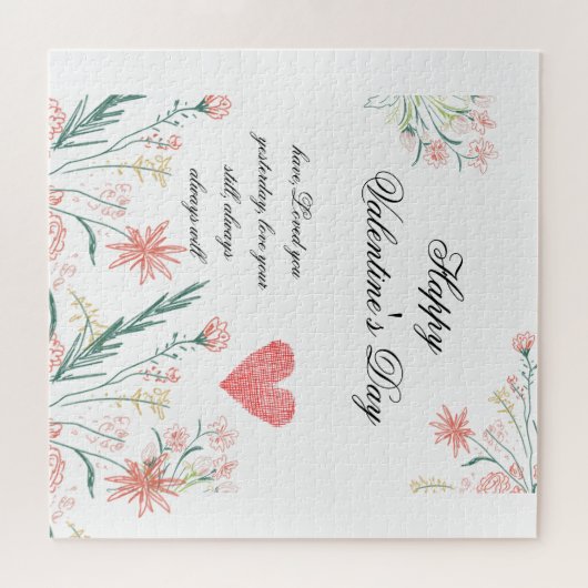 Een uniek geschenk van de Valentijn Legpuzzel (Horizontaal)