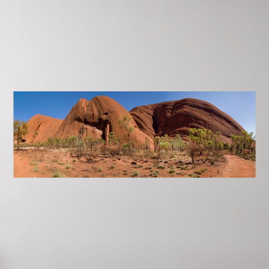 Een uniek panorama uit Uluru Ayers Rock Poster (Voorkant)